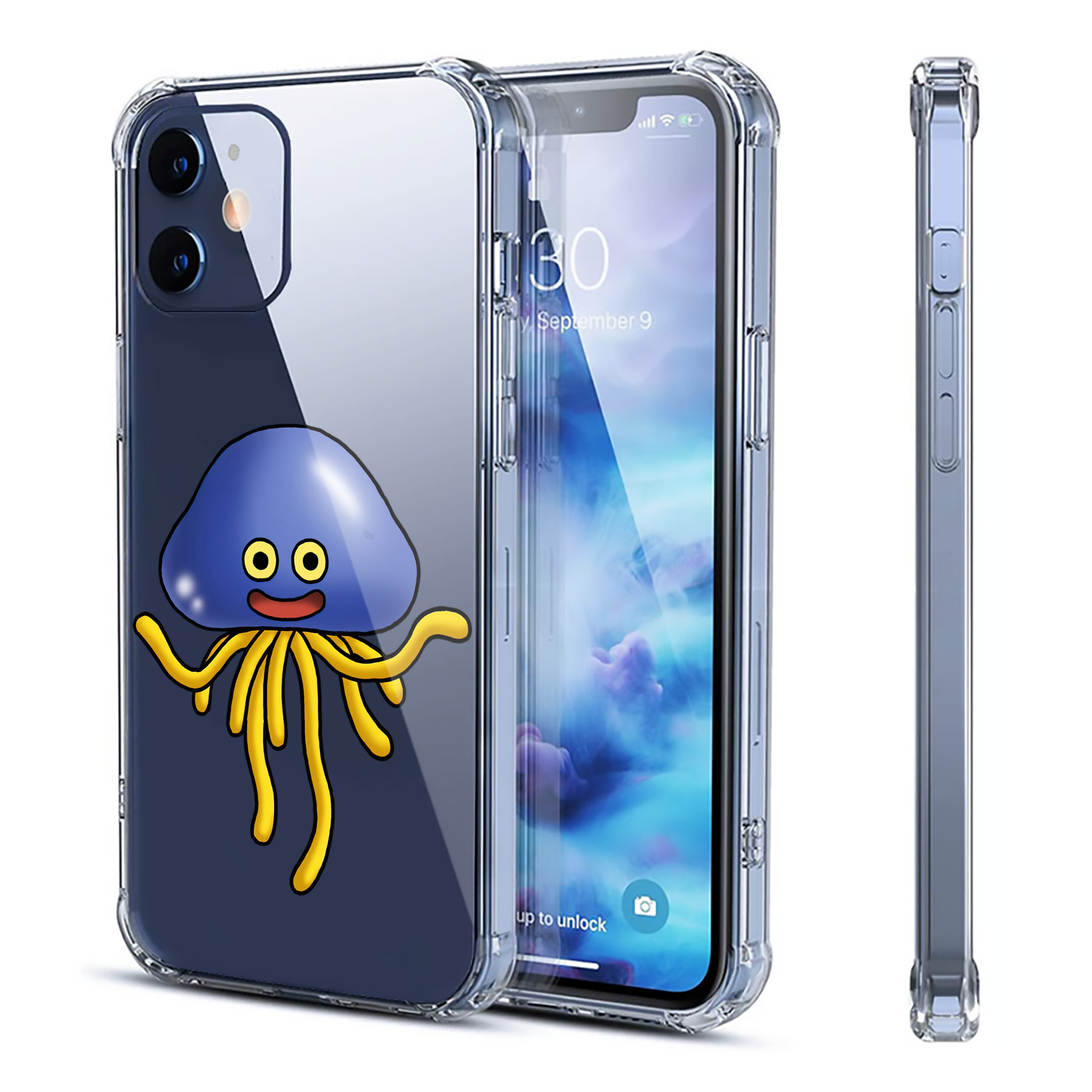 （画像用） ドラゴンクエスト Doragon Kuesuto Dragon Quest 【iPhone 12シリーズ対応】透明スマホケース（クリアソフトケース）